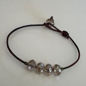 Crystal and Leather Bracelet